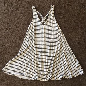 A-Line V-Neck Cross Back Dress